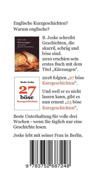 Produktbild: 23 b&ouml;se Kurzgeschichten