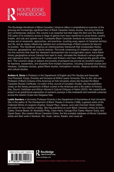 Produktbild: The Routledge Handbook of Black Canadian Literature