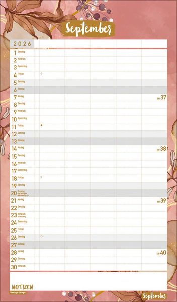 Produktbild: Familienplaner Metallic Glam 2026