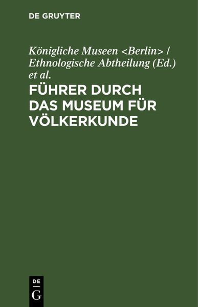 Produktbild: F&uuml;hrer durch das Museum f&uuml;r V&ouml;lkerkunde