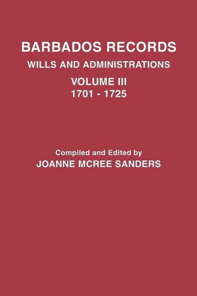 Produktbild: Barbados Records. Wills and Administrations