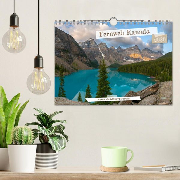 Produktbild: Fernweh Kanada - Naturerlebnis Rocky Mountains (Wandkalender 2026 DIN A4 quer), CALVENDO Monatskalender
