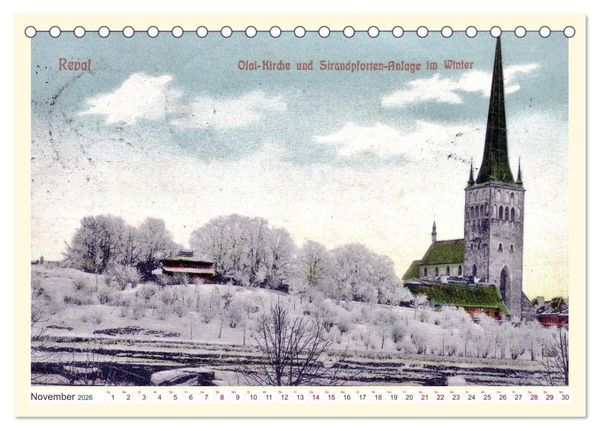 Produktbild: GRUSS AUS REVAL - Estlands Hauptstadt in alten Ansichten (Tischkalender 2026 DIN A5 quer), CALVENDO Monatskalender