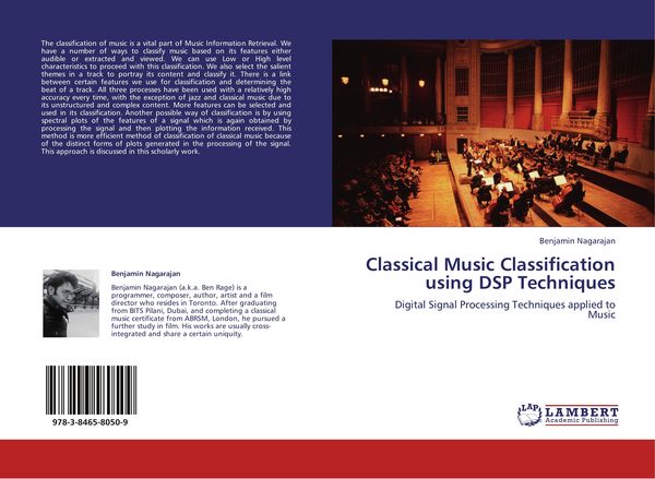 Produktbild: Classical Music Classification using DSP Techniques