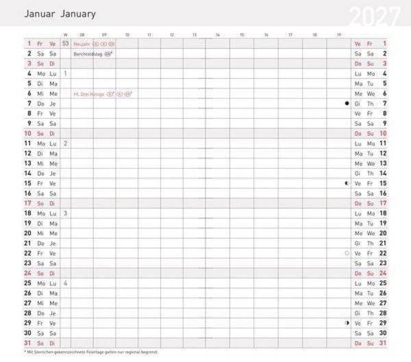 Produktbild: Taschenkalender Pluto geheftet PVC schwarz 2027