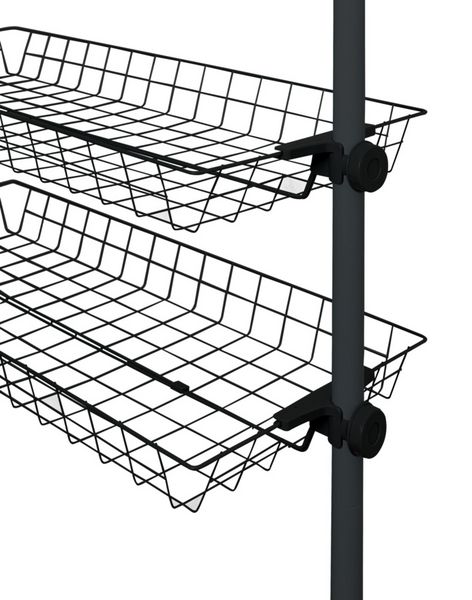 Produktbild: Korb Mod. Herkules Schwarz 2er Set, passend zum Teleskop-System Herkules