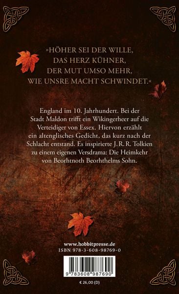 Produktbild: Die Schlacht von Maldon und Die Heimkehr von Beorhtnoth