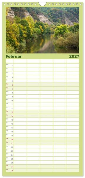 Produktbild: Familienplaner 2027 - Deutsche Bundesl&auml;nder - Th&uuml;ringen mit 5 Spalten (Wandkalender, 21 x 45 cm) CALVENDO