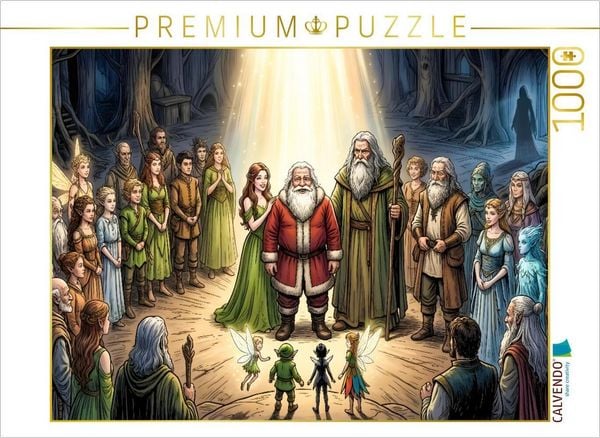 CALVENDO Puzzle Claus empfängt den Mantel der Unsterblichkeit | 1000 Teile Lege-Größe 64 × 48 cm Foto-Puzzle für glückliche Stunden