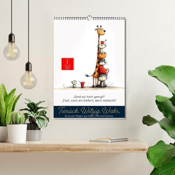 Produktbild: Tierische. Witzig. Wahr. (Wandkalender 2026 DIN A3 hoch), CALVENDO Monatskalender