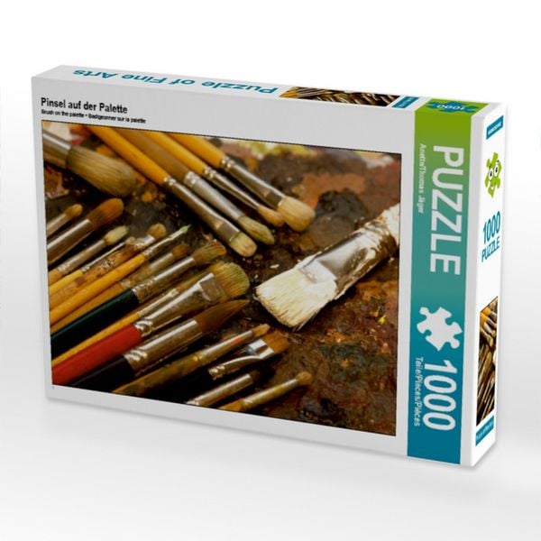 CALVENDO Puzzle Pinsel auf der Palette | 1000 Teile Lege-Größe 64 × 48 cm Foto-Puzzle für glückliche Stunden