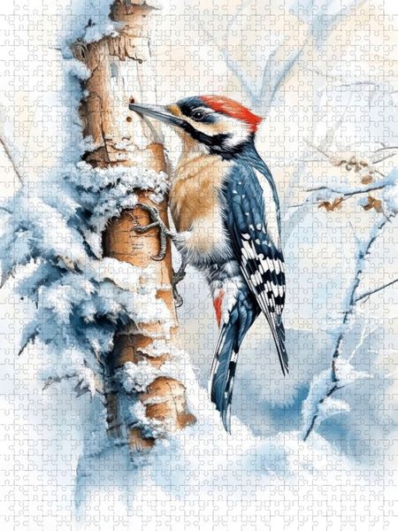 Produktbild: CALVENDO Puzzle Specht | 1000 Teile Lege-Gr&ouml;&szlig;e 64x48cm Foto-Puzzle f&uuml;r gl&uuml;ckliche Stunden