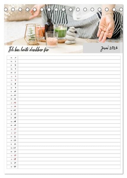 Produktbild: Ich bin dankbar - ein Jahr voller Yoga und Achtsamkeit - Yoga Kalender (Tischkalender 2026 DIN A5 hoch), CALVENDO Monatskalender