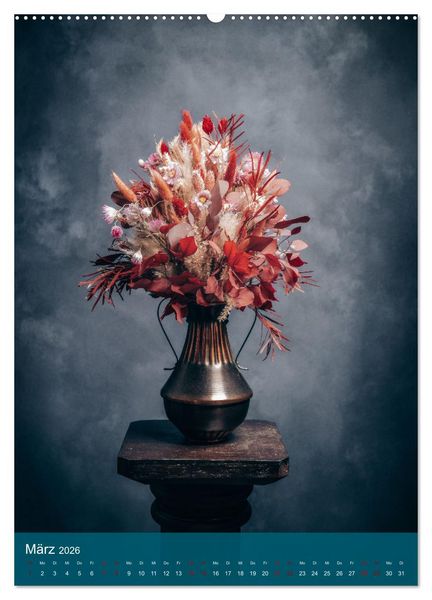 Produktbild: Trockenblumen Bouquet (hochwertiger Premium Wandkalender 2026 DIN A2 hoch), Kunstdruck in Hochglanz