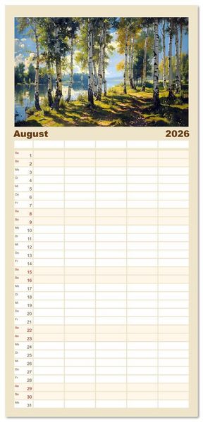 Produktbild: Familienplaner 2026 - Reise mit der ostslawischen Seele mit 5 Spalten (Wandkalender, 21 x 45 cm) CALVENDO