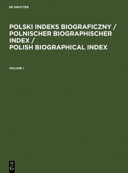 Produktbild: Polski Indeks Biograficzny