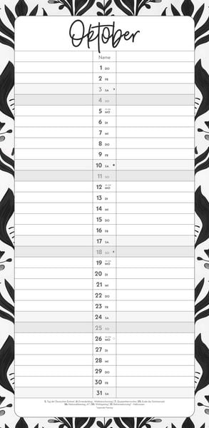 Produktbild: Termine für 2 Black and White 2026 Familienplaner - Timer - Termin-Planer - Couple-Kalender - Familien-Kalender - 22x45