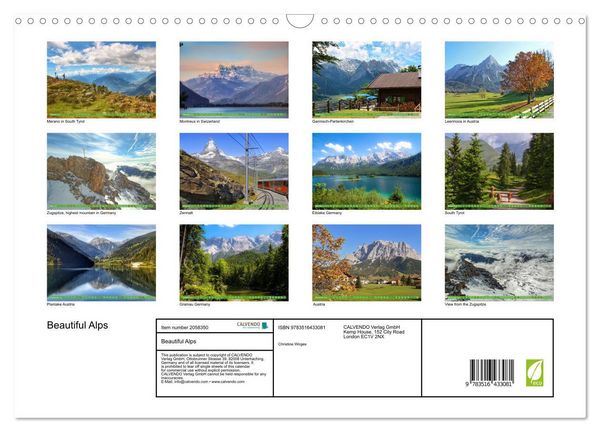 Produktbild: Beautiful Alps (Wall Calendar 2026 DIN A3 landscape), CALVENDO 12 Month Wall Calendar