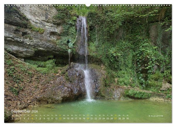 Produktbild: BODYPAINTING AM WASSERFALL VON LINN (Wandkalender 2026 DIN A2 quer), CALVENDO Monatskalender