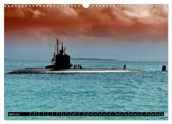 Produktbild: U-Boote - Milit&auml;rische Unget&uuml;me (Wandkalender 2026 DIN A3 quer), CALVENDO Monatskalender