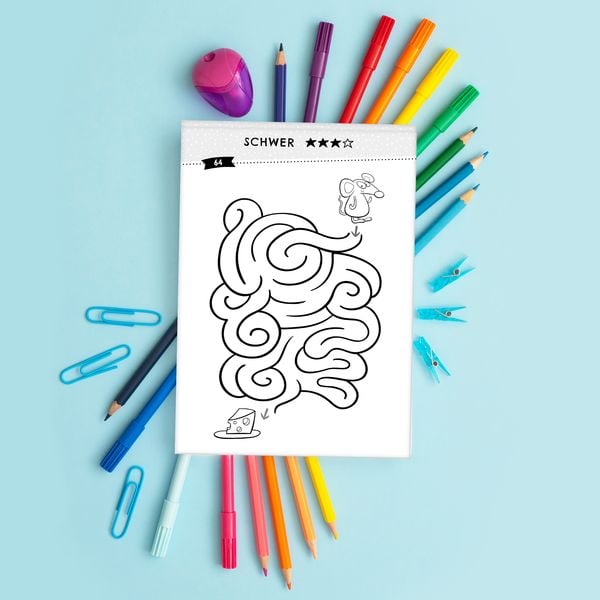 Produktbild: 100 R&auml;tsel: Der XXL Labyrinth-Block f&uuml;r Kinder ab 4