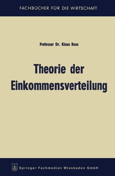 Produktbild: Theorie der Einkommensverteilung
