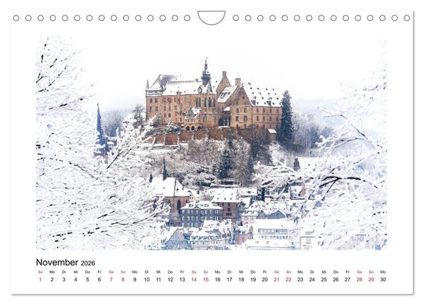 Produktbild: Marburg an der Lahn - ein Jahr in Bildern (Wandkalender 2026 DIN A4 quer), CALVENDO Monatskalender
