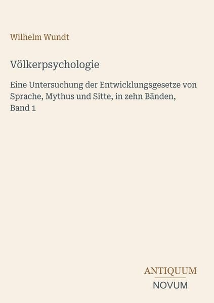 Produktbild: V&ouml;lkerpsychologie