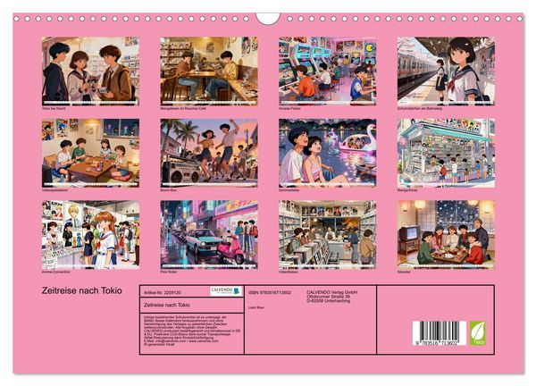 Produktbild: Zeitreise nach Tokio (Wandkalender 2026 DIN A3 quer), CALVENDO Monatskalender