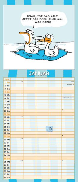 Produktbild: Lach mal wieder... 2026 Familienplaner - Familienkalender - Wandkalender - 19,5x45
