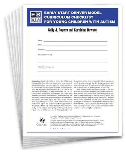 Produktbild: Early Start Denver Model Curriculum Checklist for Young Children with Autism