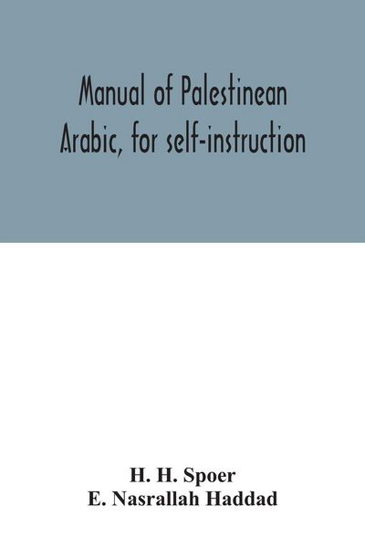 Produktbild: Manual of Palestinean Arabic, for self-instruction