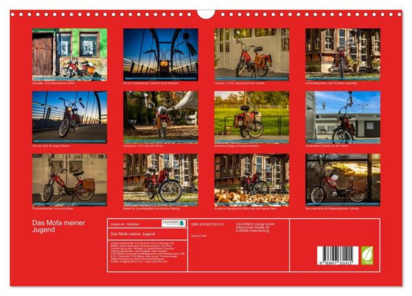 Produktbild: Das Mofa meiner Jugend (Wandkalender 2026 DIN A3 quer), CALVENDO Monatskalender