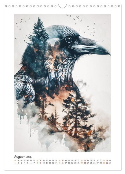 Produktbild: Magische Tierkunst (Wandkalender 2026 DIN A3 hoch), CALVENDO Monatskalender