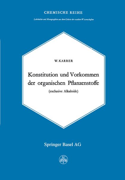 Produktbild: Konstitution und Vorkommen der organischen Pflanzenstoffe