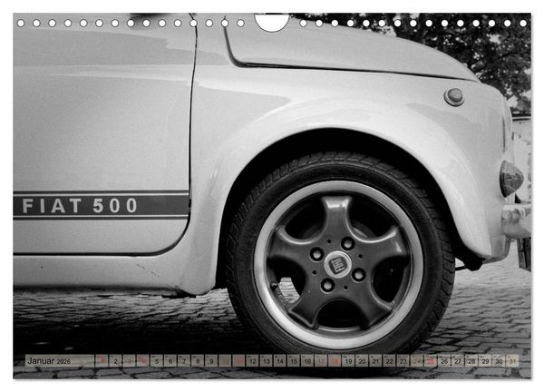 Produktbild: il Cinquecento - Details im Fokus - im Look eines legend&auml;ren Analogfilms (Wandkalender 2026 DIN A4 quer), CALVENDO Monatskalender