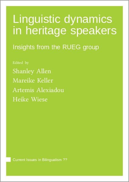 Produktbild: Linguistic dynamics in heritage speakers