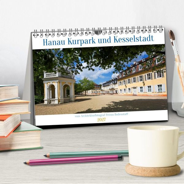 Produktbild: Hanau Kurpark und Kesselstadt (Tischkalender 2027 DIN A5 quer), CALVENDO Monatskalender