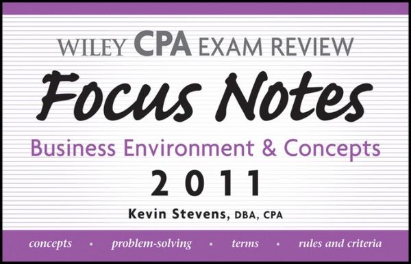Produktbild: Wiley CPA Examination Review Focus Notes: Business Environment & Concepts