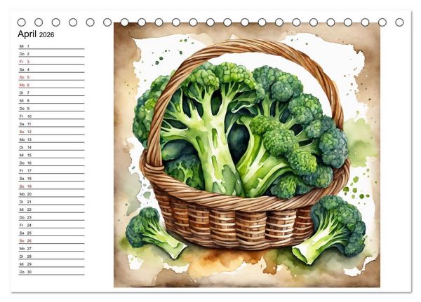 Produktbild: Frische Ernte (Tischkalender 2026 DIN A5 quer), CALVENDO Monatskalender