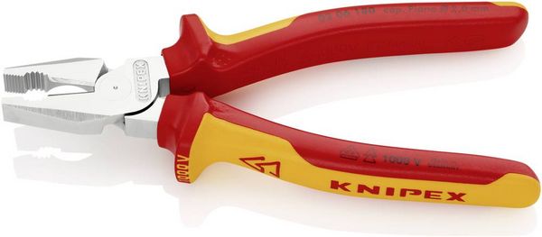 Produktbild: Knipex 02 06 180 VDE Kraft-Kombizange 180mm DIN ISO 5746, DIN EN 60900
