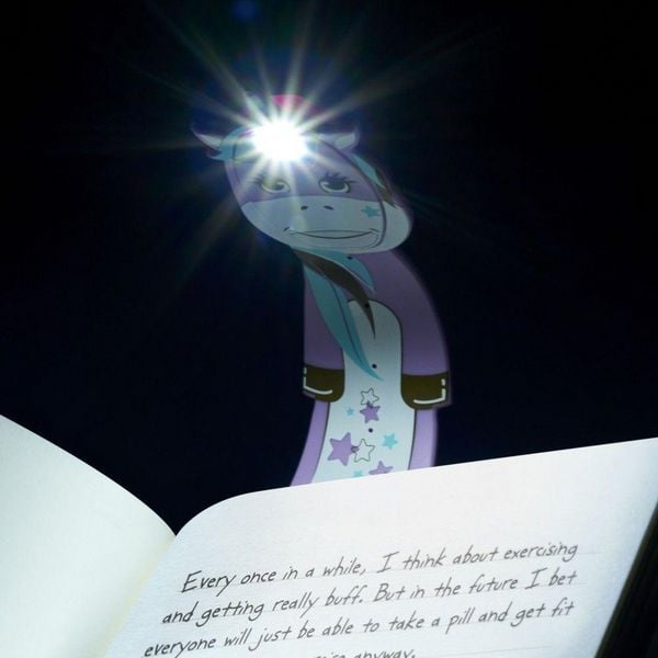 Produktbild: Flexilight Pals Leselicht Einhorn Lila &ndash; 2-in-1 LED-Leselicht