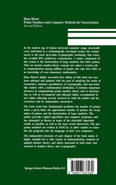 Produktbild: Prime Numbers and Computer Methods for Factorization