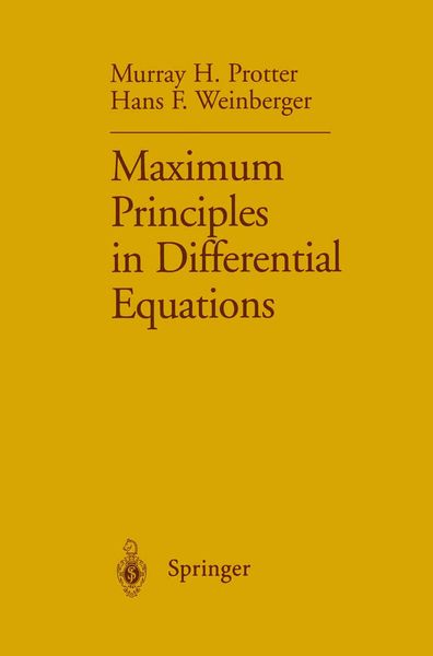 Produktbild: Maximum Principles in Differential Equations