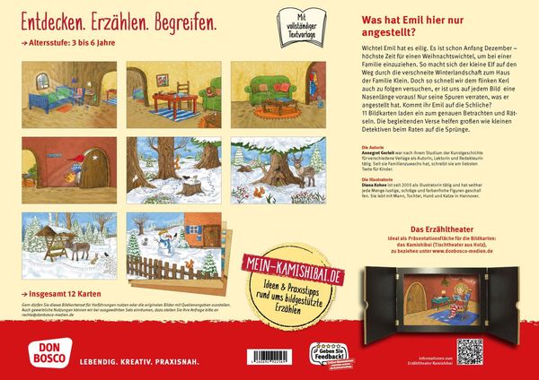Produktbild: Wichtel Emil und der Weihnachtswirbel. Kamishibai Bildkartenset