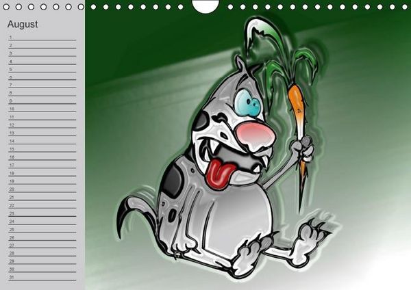 Produktbild: Hunde-Geburtstagskalender / Witziger Cartoon-Kalender (Wandkalender immerw&auml;hrend DIN A4 quer)