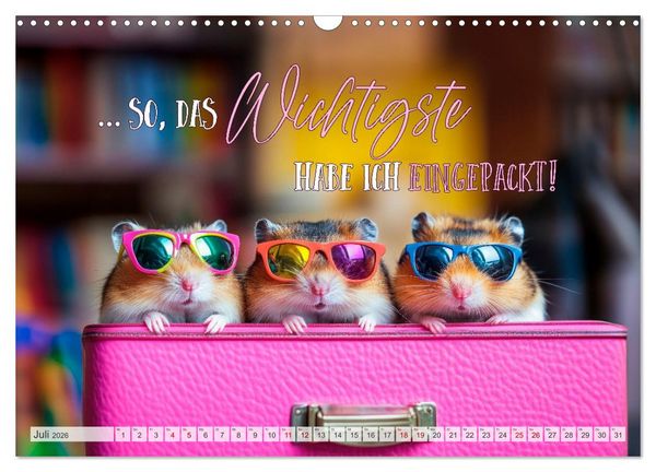 Produktbild: Hamsterhumor - Kleine Zuckerschnute, aber oho (Wandkalender 2026 DIN A3 quer), CALVENDO Monatskalender