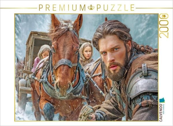 CALVENDO Puzzle Pferde und Kutschen | 2000 Teile Lege-Größe 90x67cm Foto-Puzzle für glückliche Stunden