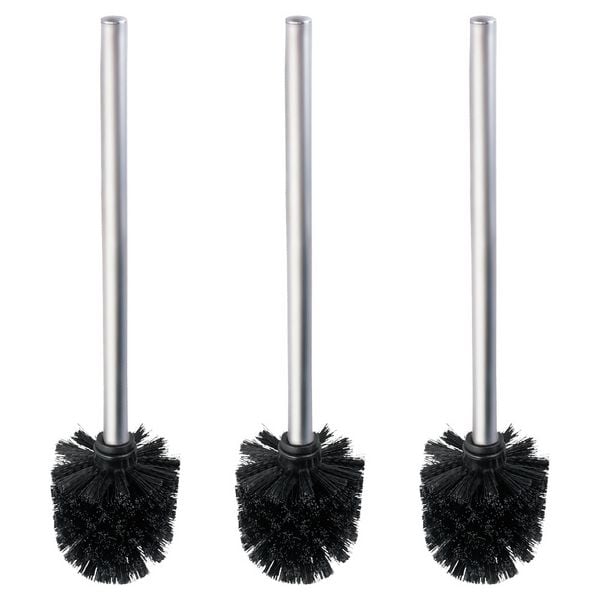 Produktbild: WC-B&uuml;rste mit Edelstahlstiel Matt 3er Set, &Oslash; 8 x 35 cm
