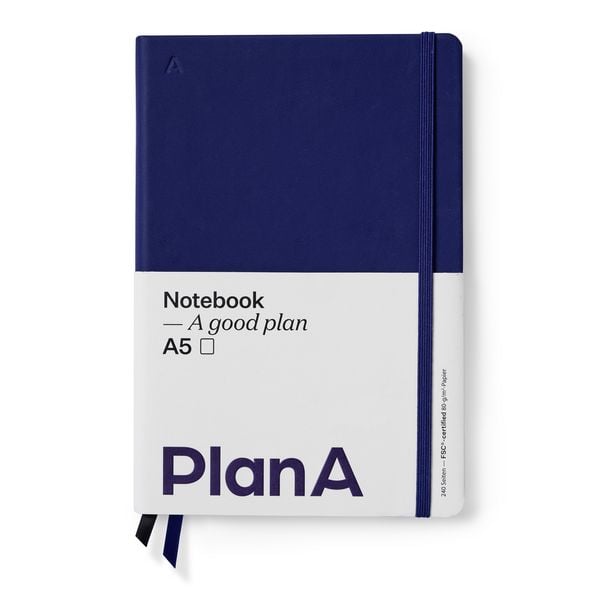 Notizbuch A5 Hardcover Blanko Navy Blue, Sonstige von , Thalia